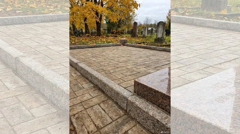 Выполненная работа: семейный участок с брусчаткой и оградой, ПМ009 в Сургуте