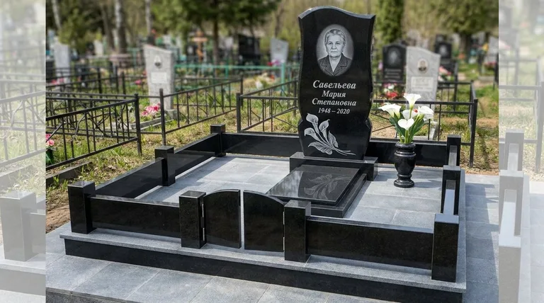 Памятник с гравировкой калл — выполненная работа «Савельева» в Сургуте