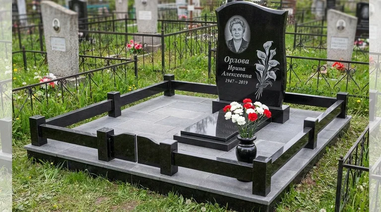 Памятник с гравировкой калл — выполненная работа «Орлова» в Сургуте
