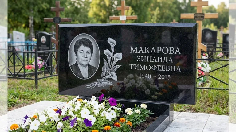 Памятник с гравировкой калл — выполненная работа «Макарова» в Сургуте