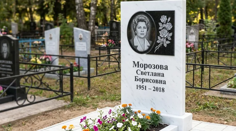 Памятник с гравировкой роз — выполненная работа «Морозова» в Сургуте