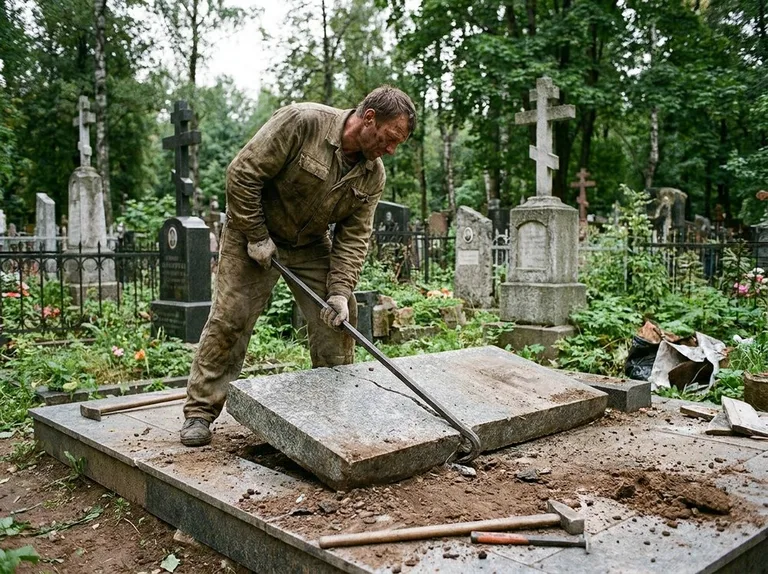 Демонтаж гранитной плитки и мощения участка в Сургуте