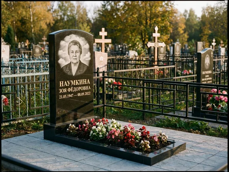 Гравировка портрета на чёрном граните — выполненная работа 30 в Сургуте