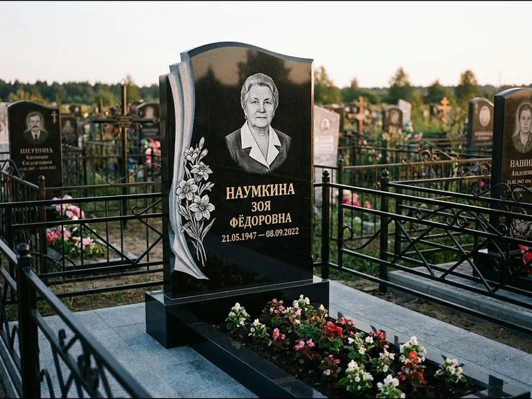 Гравировка портрета на чёрном граните — выполненная работа 6 в Сургуте