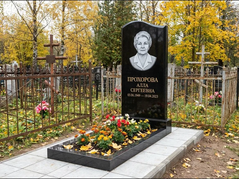 Гравировка портрета на чёрном граните — выполненная работа 8 в Сургуте