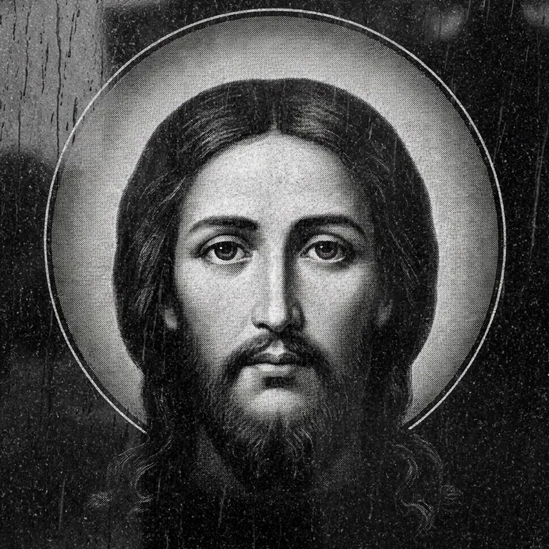 Эскиз иконы: «Моление о чаше» (полутон) — сюжетная композиция, гравировка на памятник в Сургуте
