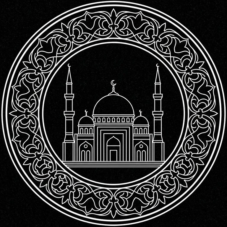Эскиз: В медальоне — круглый медальон с восточным кантом в Сургуте