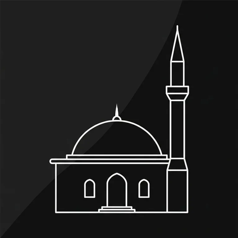 Эскиз: Одноминаретная — скромный силуэт сельской мечети в Сургуте