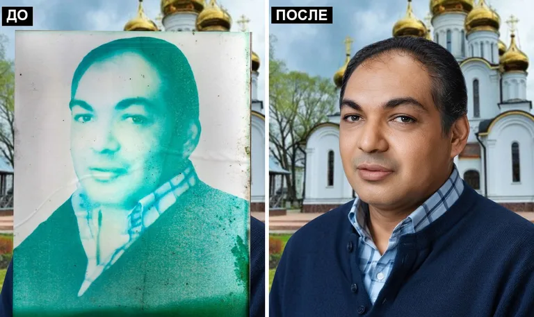 Ретушь фото на памятник — цветокоррекция и колоризация: до и после в Сургуте