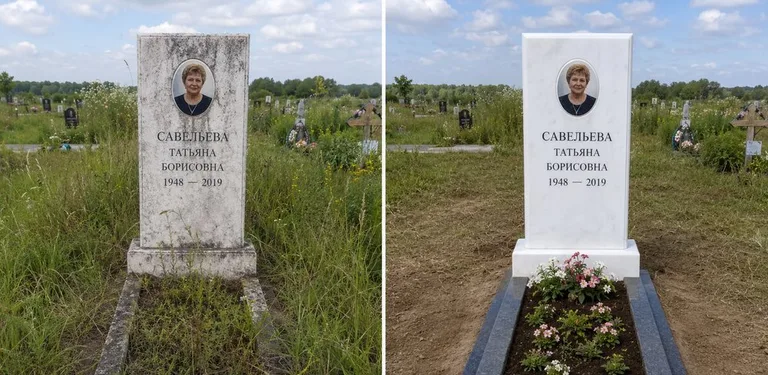 Диптих №21: кованая оградка с пиками — очищена от ржавчины, подкрашена чёрным в Сургуте
