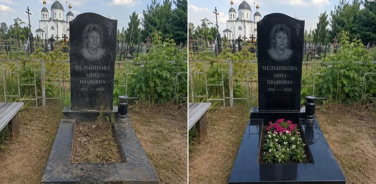 Мойка фигурного памятника до и после в Сургуте
