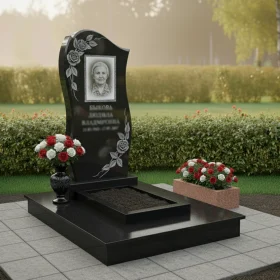Гранитный мемориальный комплекс светского стиля - ПН124