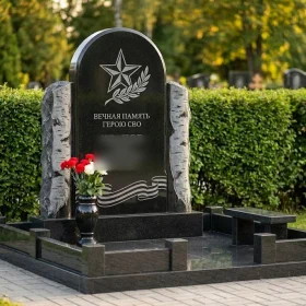 Гранитный вертикальный светский мемориальный комплекс - ПН407
