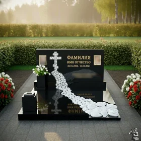 Памятник для двоих горизонтальный православный - ПН552