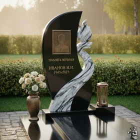 Комбинированный вертикальный памятник - ПН594