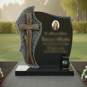 Комбинированный православный памятник вертикальный - ПН624