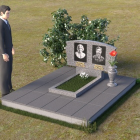 Надгробие горизонтальное для одного или двух - ПГ075