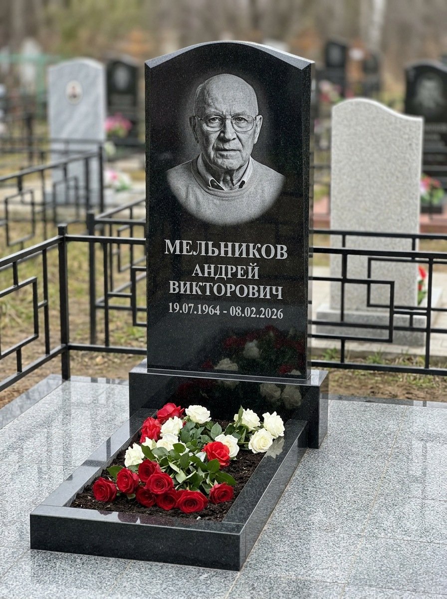 Портрет на памятнике в Сургуте — Мелкое лицо с общего фото — портрет под гравировку