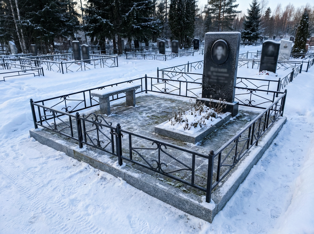 Благоустройство могилы в Сургуте — пример 3